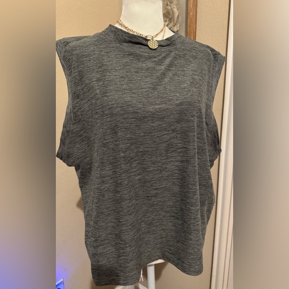 Calia Women's Lustralux Mock Neck Tank Breathable Soft Fabric Top XXL Gray NWT - Picture 3 of 9